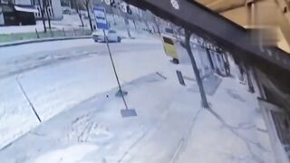Driver hits elderly woman near bus stop