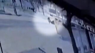 Driver hits elderly woman near bus stop