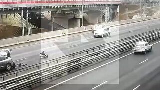 Fatal accident on the Moscow highway (2 views)