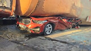Hyderabad Advocate Killed as Tanker Overturns on BMW (CCTV & Aftermath)