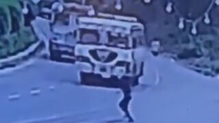 Woman Throws Herself Under The Moving Bus