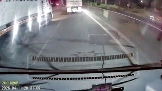 Motorcyclist Smashed from Behind Then Crushed Under Lorry in Brutal Night Crash