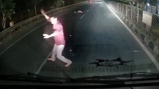Motorcyclist Smashed from Behind Then Crushed Under Lorry in Brutal Night Crash