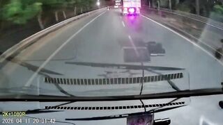 Motorcyclist Smashed from Behind Then Crushed Under Lorry in Brutal Night Crash