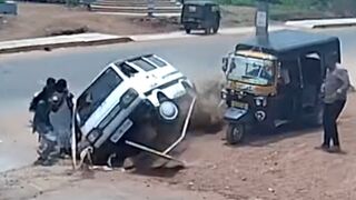 Karnataka Horror: Speeding Omni Van Flips and Mows Down Family