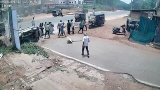 Karnataka Horror: Speeding Omni Van Flips and Mows Down Family