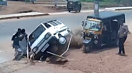 Karnataka Horror: Speeding Omni Van Flips and Mows Down Family
