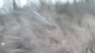 Orcs drone hits Ukrainian soldier in the legs