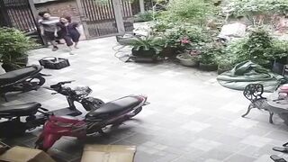 CCTV Captures Man Dragging Wife by Her Hair Into House Before Brutal Beating