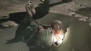 Caught Thief: Tied Up, Face-Down in Mud, Pounded by Machete Blade