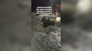 Caught Thief: Tied Up, Face-Down in Mud, Pounded by Machete Blade