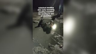 Caught Thief: Tied Up, Face-Down in Mud, Pounded by Machete Blade