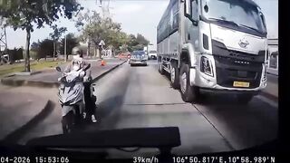 Mother Crushed to Death by Truck While Riding Scooter with Son; Child Survives