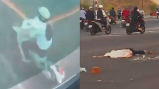 Death On Dashcam: Woman Riding A Moped Crushed By Truck