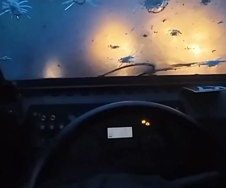 The moment a Russian drone hit an Iveco LMV armored vehicle