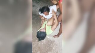 Women Fight In Slums Over A Man And Boobs Pop Out