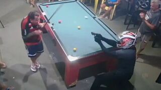 Hitman Bursts Into the Pool Hall & Executes the Man With Multiple Headshots