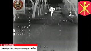 Ukrainian hits a Russian drone.