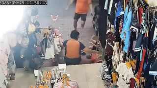 Man Brutally Attacks Clothing Seller in Front of Her Two Young Children
