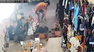 Man Brutally Attacks Clothing Seller in Front of Her Two Young Children
