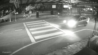 Umbrella Won`t Save You From Hit And Run Driver