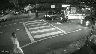 Umbrella Won`t Save You From Hit And Run Driver