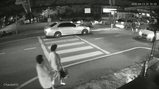 Umbrella Won`t Save You From Hit And Run Driver