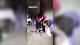 Tied Woman Humiliated In Cameroon