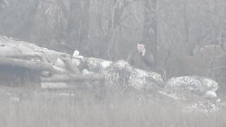 Sniper shot interrupts UA soldier's phone conversation
