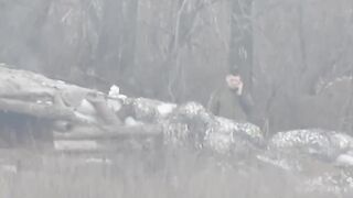Sniper shot interrupts UA soldier's phone conversation