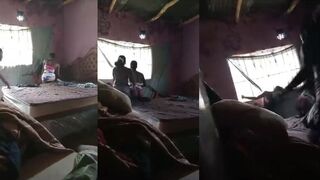 FIghting with cheeks and tits out