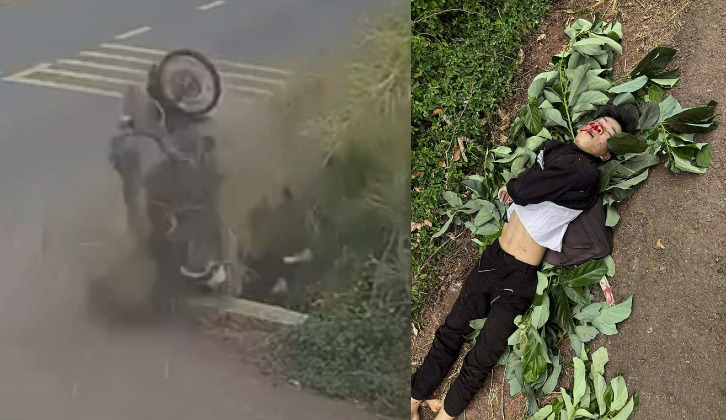 A Motorcyclist Loses Balance and Meets Tragic Death at Concrete Barrier