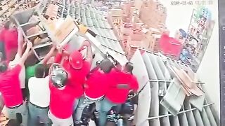 Massive Warehouse Shelves Crush Worker in Auto Parts Store