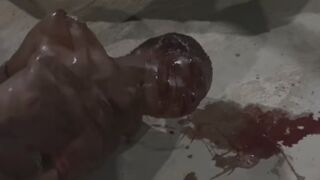 Adandoned By Gang Mates Thug Vomits Blood After Taking Good Beating