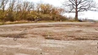 UA soldier on bicycle found and eliminated by drone