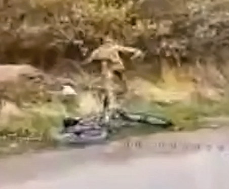 UA soldier on bicycle found and eliminated by drone