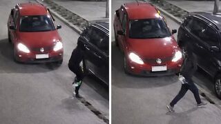 Neighbor Hero Foils Car Theft and Runs Over One of the Thieves