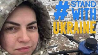 Ukrainian bitch gets droned.