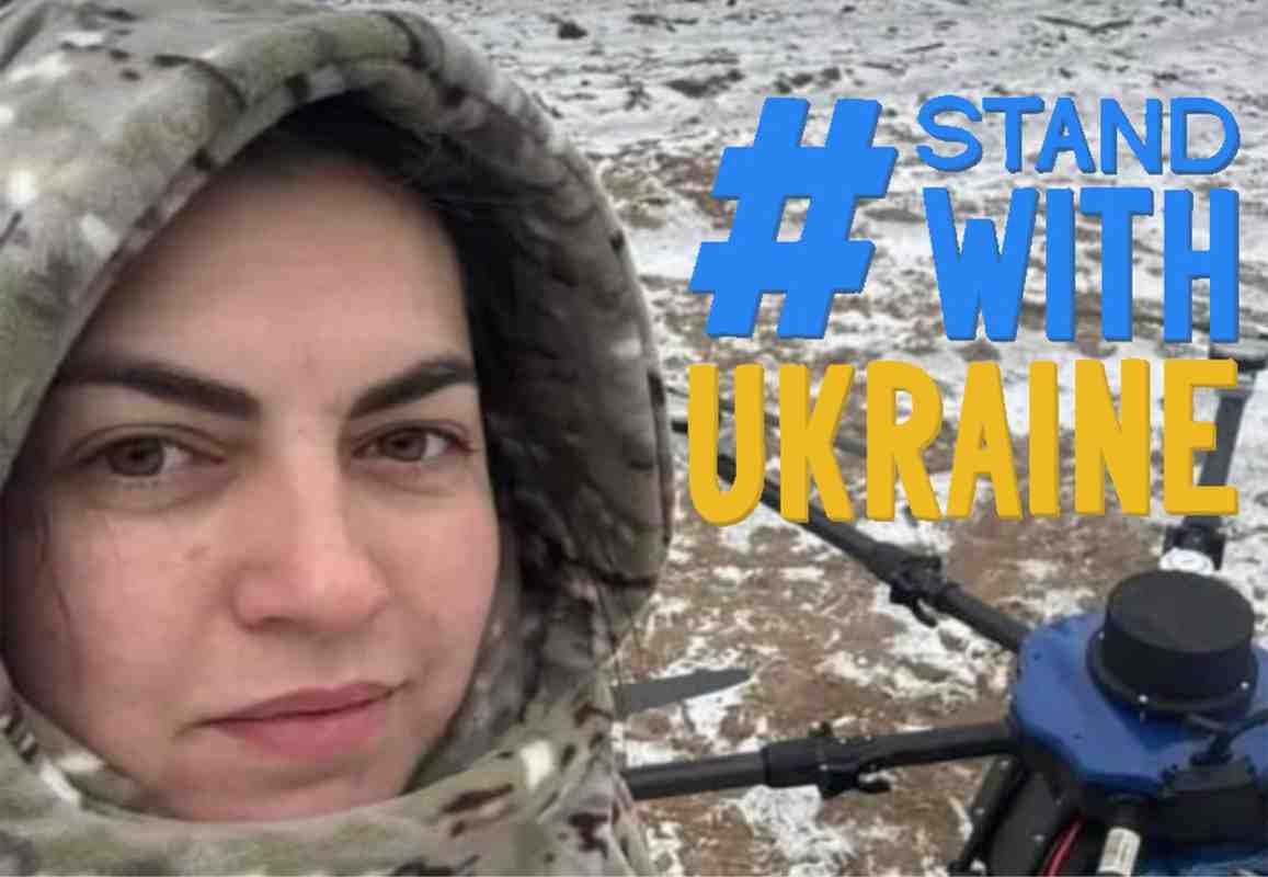 Ukrainian bitch gets droned.