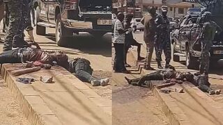 Two Phone Snatchers Brutalized By Mob In Uganda