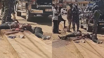 Two Phone Snatchers Brutalized By Mob In Uganda