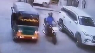 Motorcyclist Gets Crushed By Falling Tree