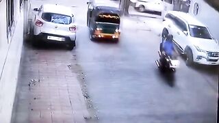 Motorcyclist Gets Crushed By Falling Tree