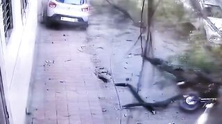 Motorcyclist Gets Crushed By Falling Tree