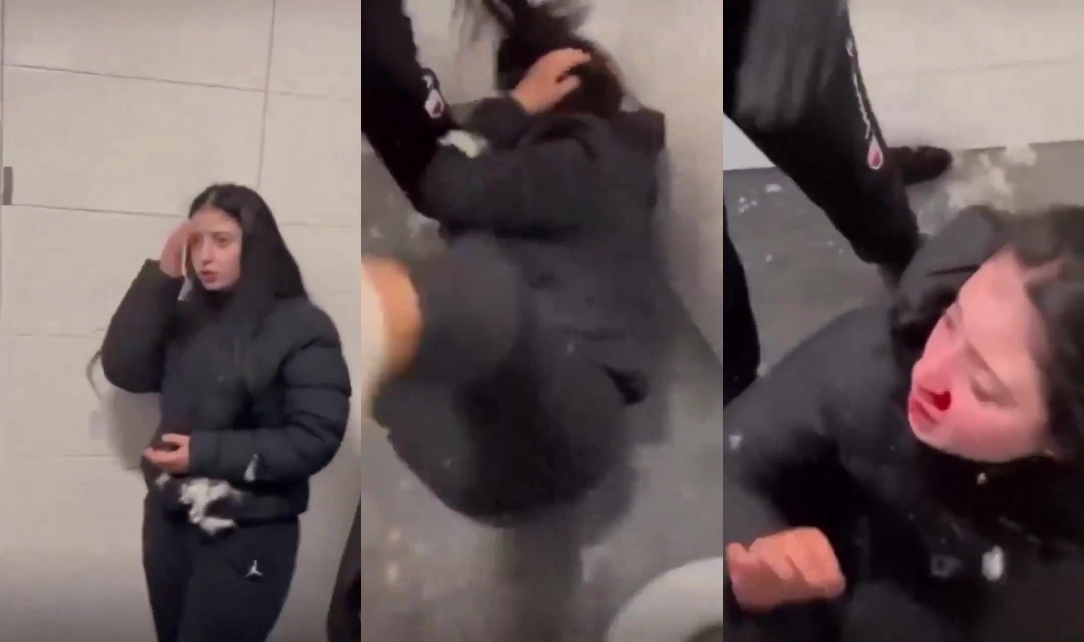 White Girl Brutally Stomped in the Head on the Ground
