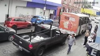 Elderly Lady Falls Under Moving Bus After Driver Takes Off Too Soon