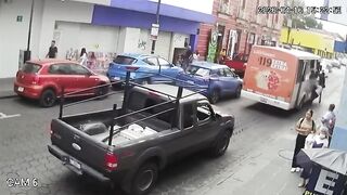 Elderly Lady Falls Under Moving Bus After Driver Takes Off Too Soon