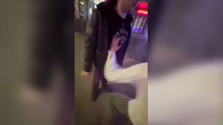 Brutal fight on the street In the Moscow region