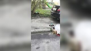 In Kiev, an elderly man shot people with a rifle (2 videos)