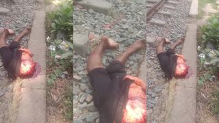 Hit by train and turned into a blob with feet